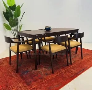 Modern Dinning Table Sets(6chairs) Made by Muninga Wood