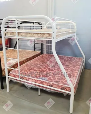 Metal Bunk Bed 6ft Down 4.5ft Up + 2 Mattress 8 Inch