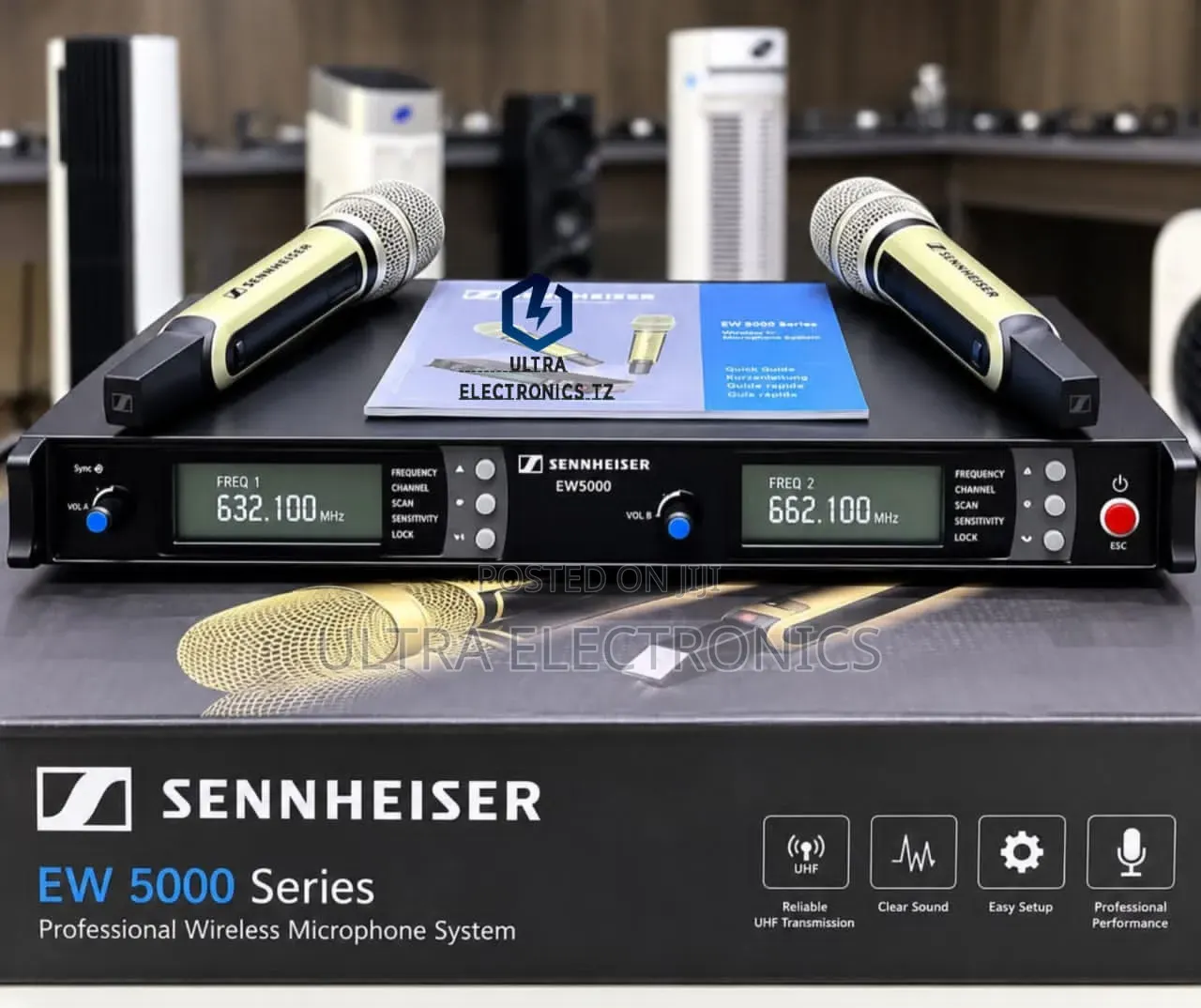 Sennheiser Uhf Professional Wireless Microphone Skm9000 Mic Ew5000