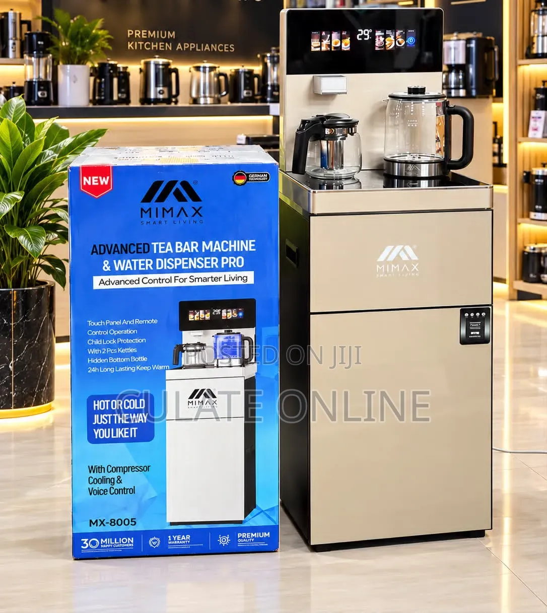 Mimax Advanced Tea Bar Machine and Water Dispenser With Compressor
