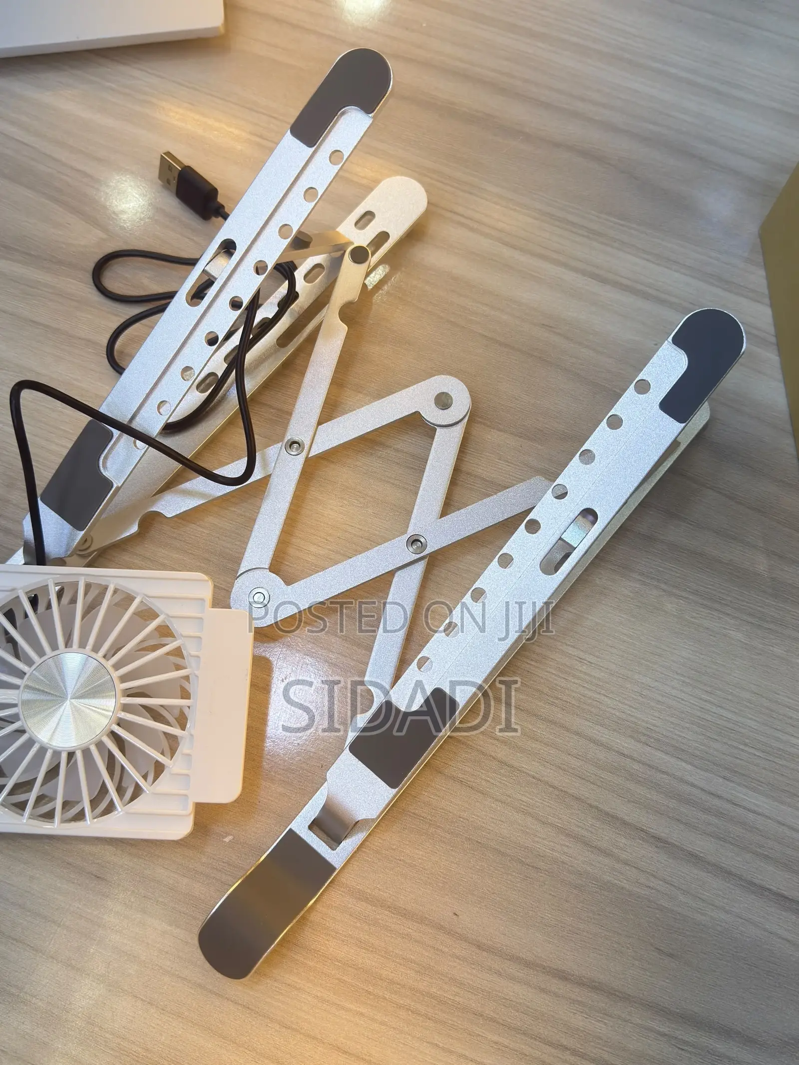 2-Fan Adjustable Laptop Cooling Pad With Stand