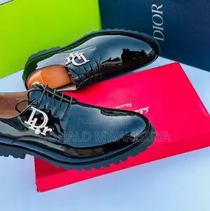 Dior Official Shiny Leather Shoe - Boss Look