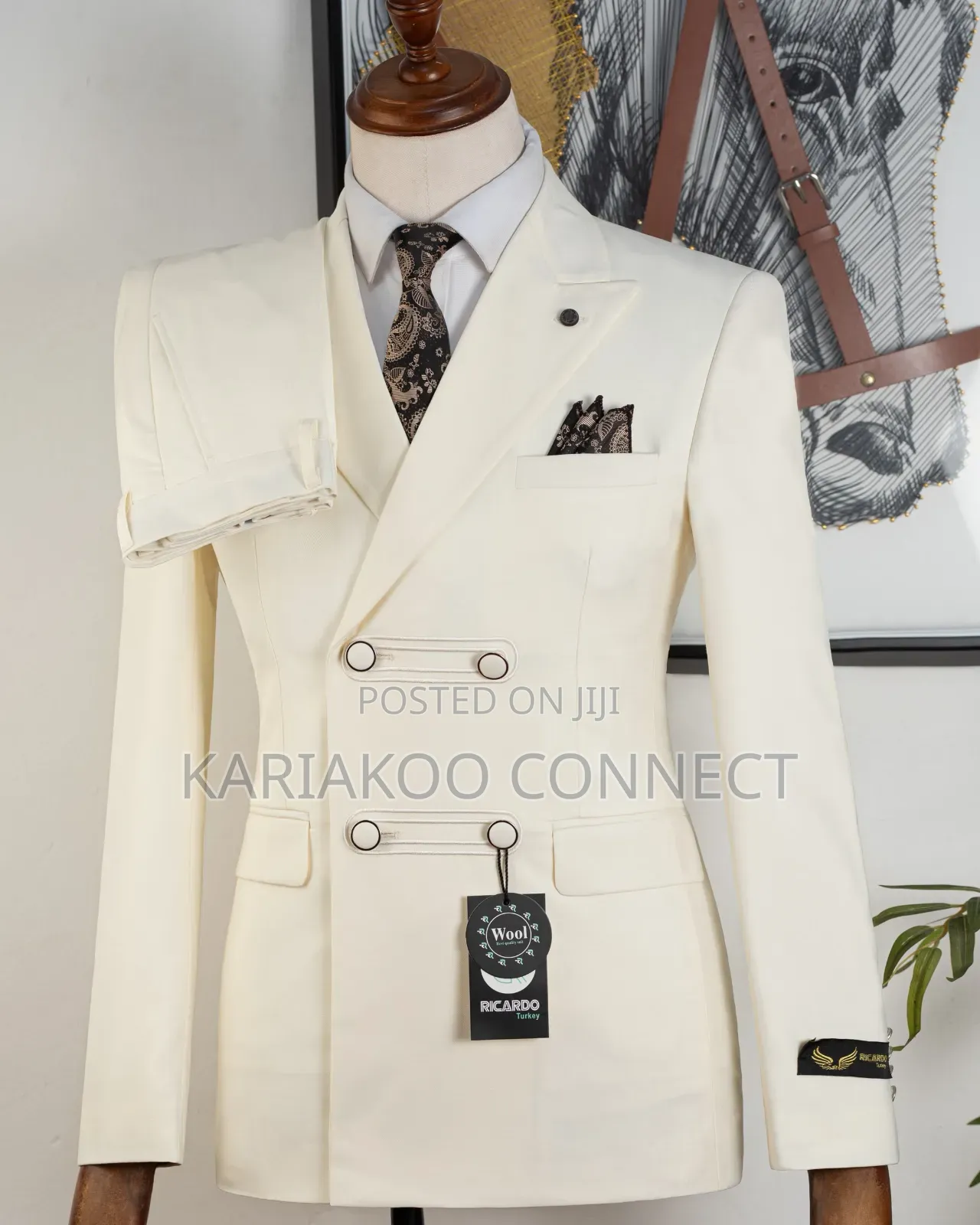 The Tailored Look Cream Suit