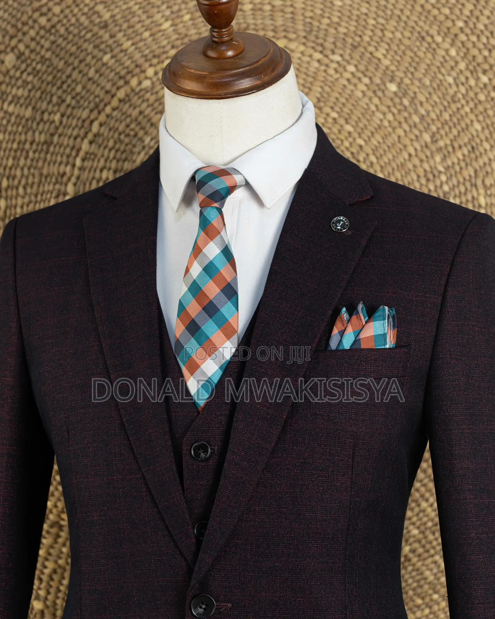 Premium 3-Piece Turkey Suit - Wine / Burgundy