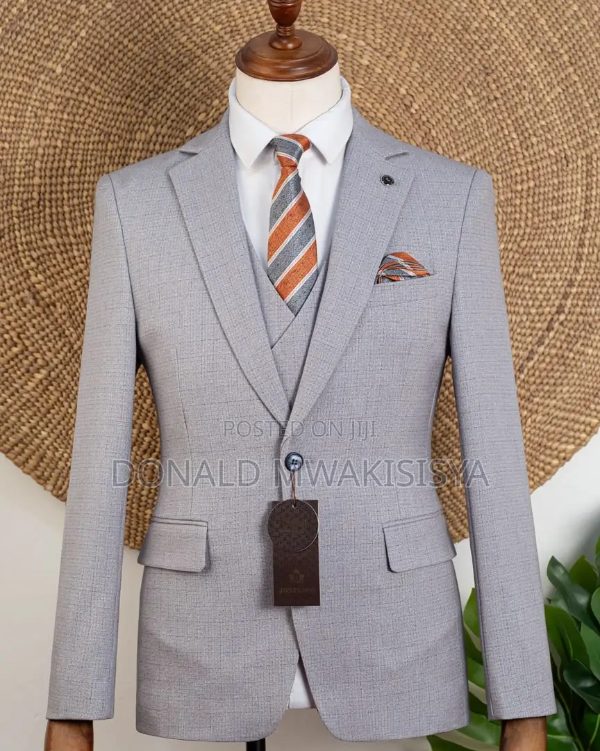 Premium 3-Piece Turkey Suit - Light Grey - Joselino