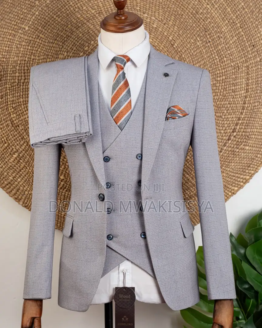 Premium 3-Piece Turkey Suit - Light Grey - Joselino
