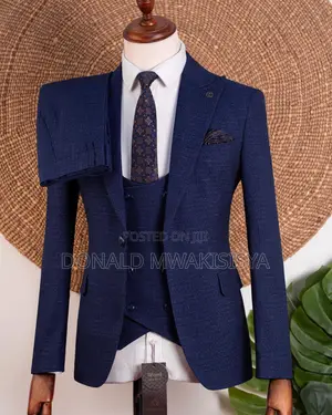Premium 3-Piece Turkey Suit - Navy Blue - Joselino