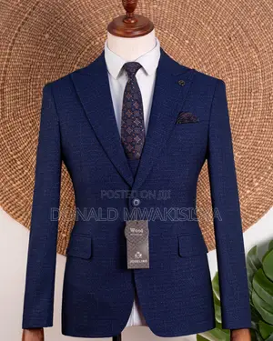 Premium 3-Piece Turkey Suit - Navy Blue - Joselino