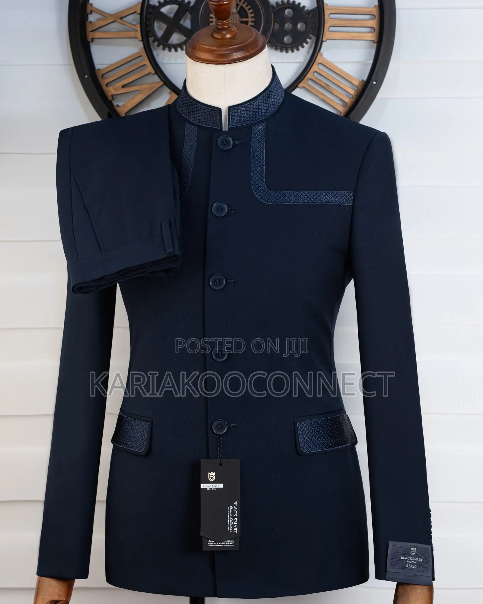 Mandarin Collar 2-Piece Suit