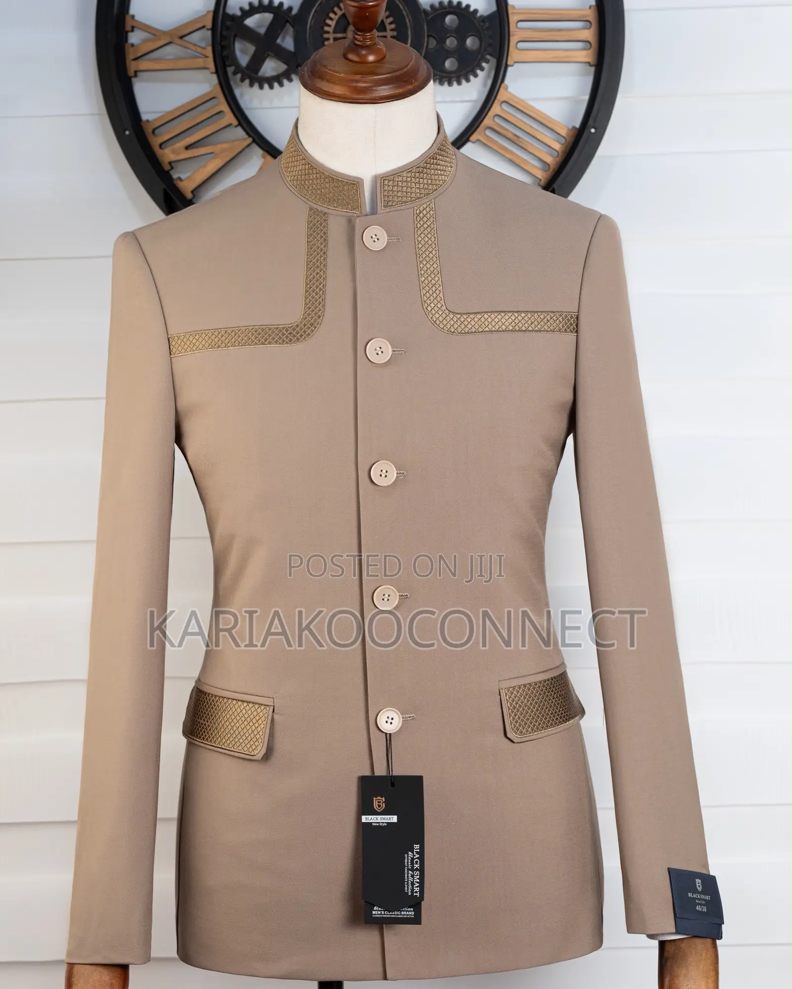 Mandarin Collar 2-Piece Suit