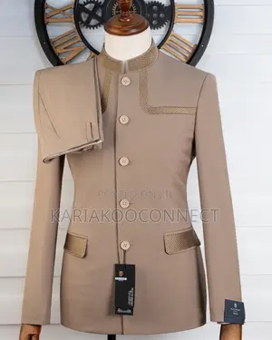 Mandarin Collar 2-Piece Suit