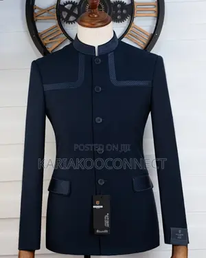 Mandarin Collar 2-Piece Suit
