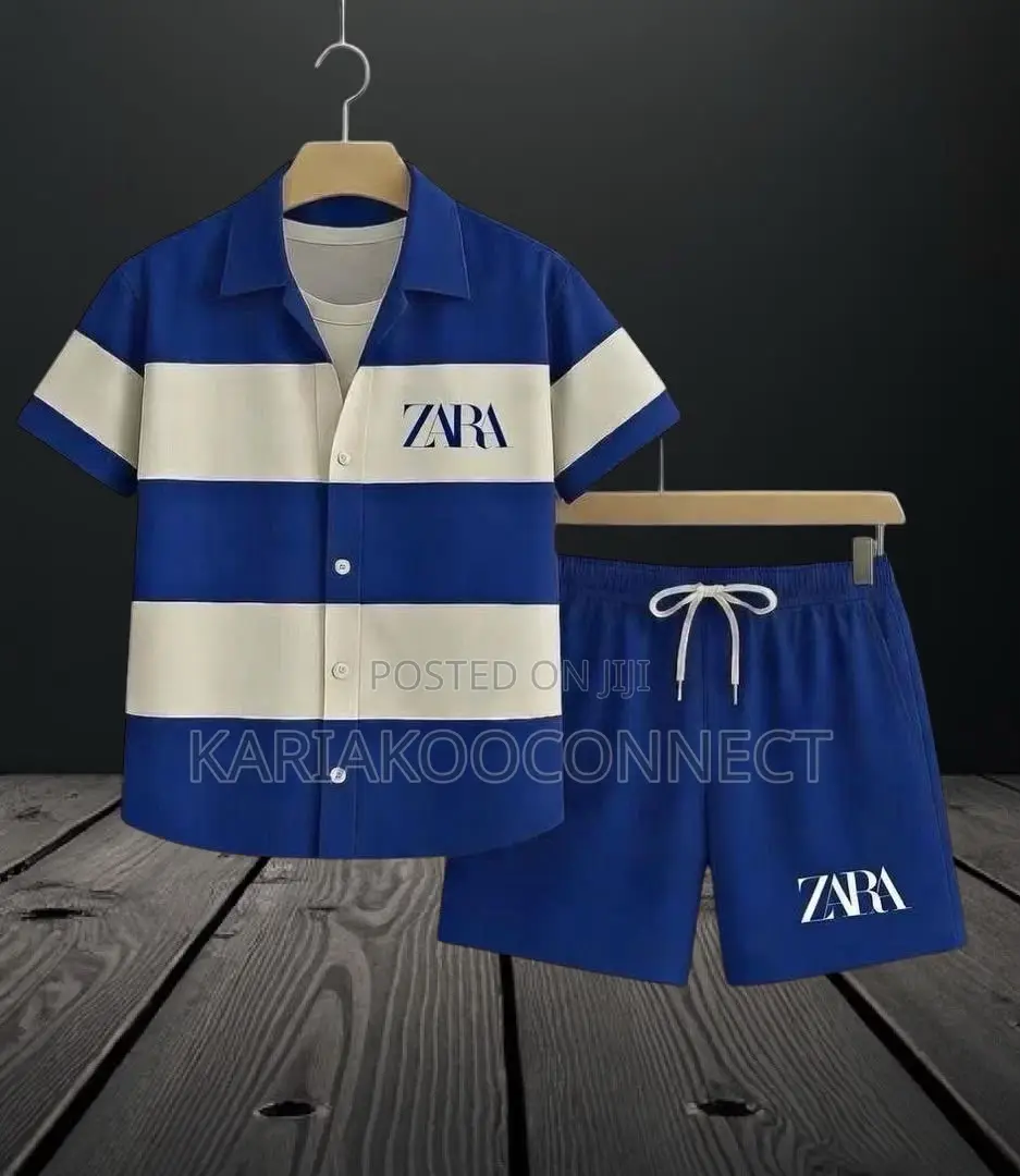 Zara Striped Shirt Shorts Set