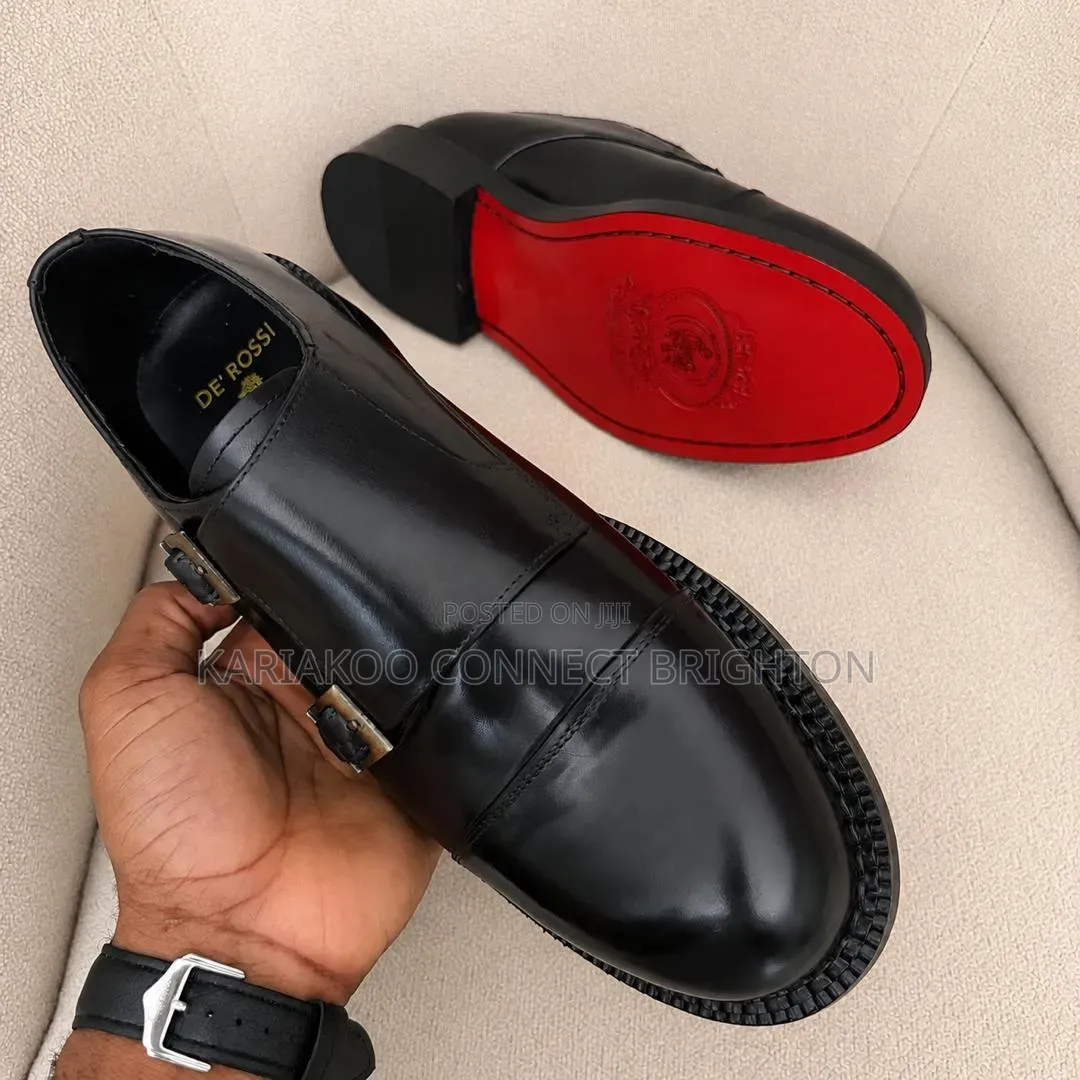 Black Double-Monk Strap Official Shoes