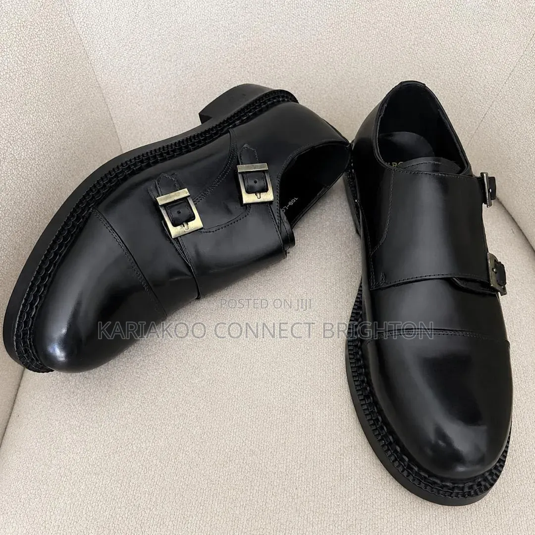 Black Double-Monk Strap Official Shoes