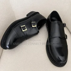 Black Double-Monk Strap Official Shoes