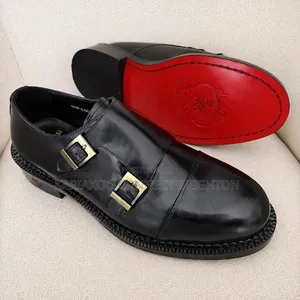 Black Double-Monk Strap Official Shoes