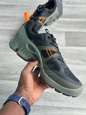 ECCO Black Beige Trail Sneakers