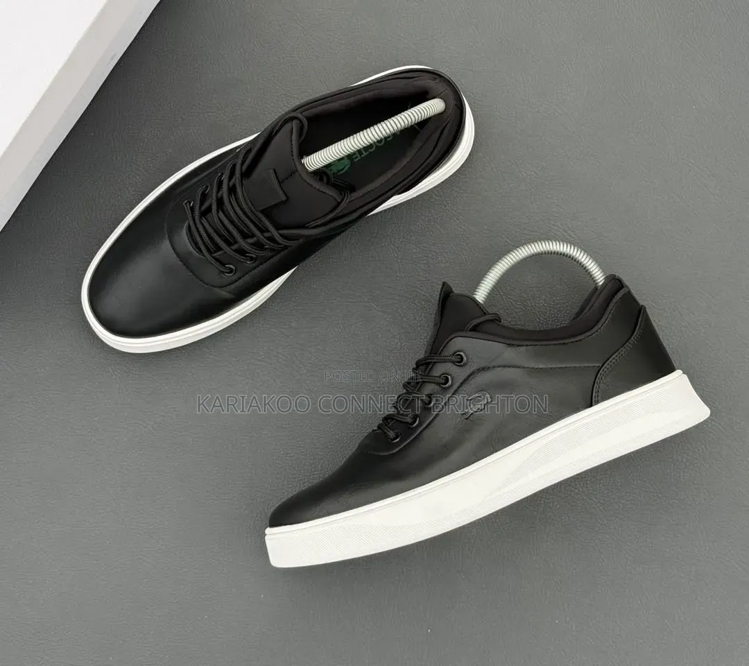 Black and White Low-Top Sneakers