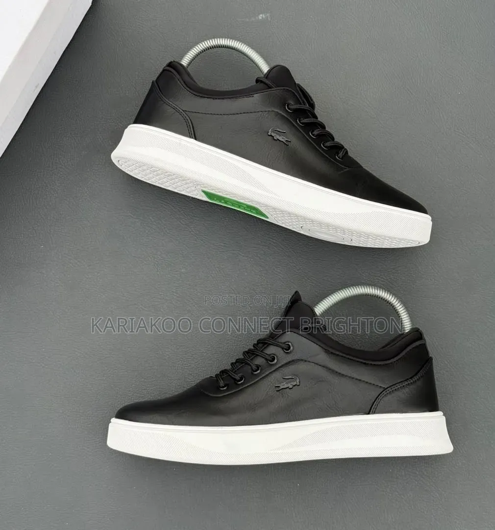 Black and White Low-Top Sneakers