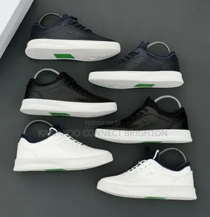Black and White Low-Top Sneakers