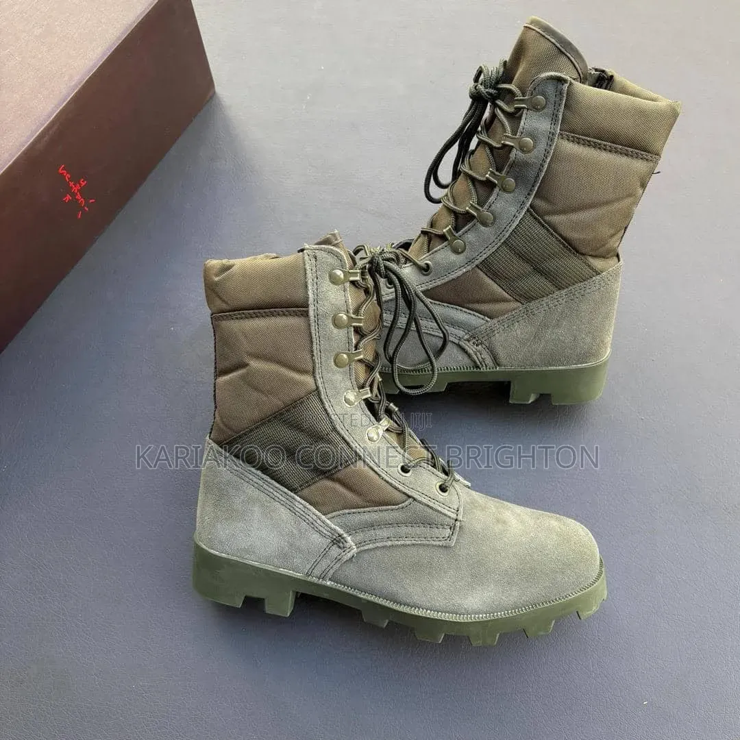 Khaki Military Combat Boots