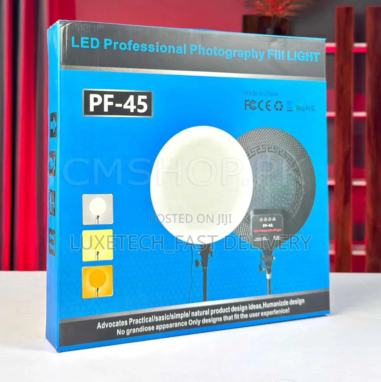 PF-45 18" Round LED Ring Fill Light – For Streaming Photography