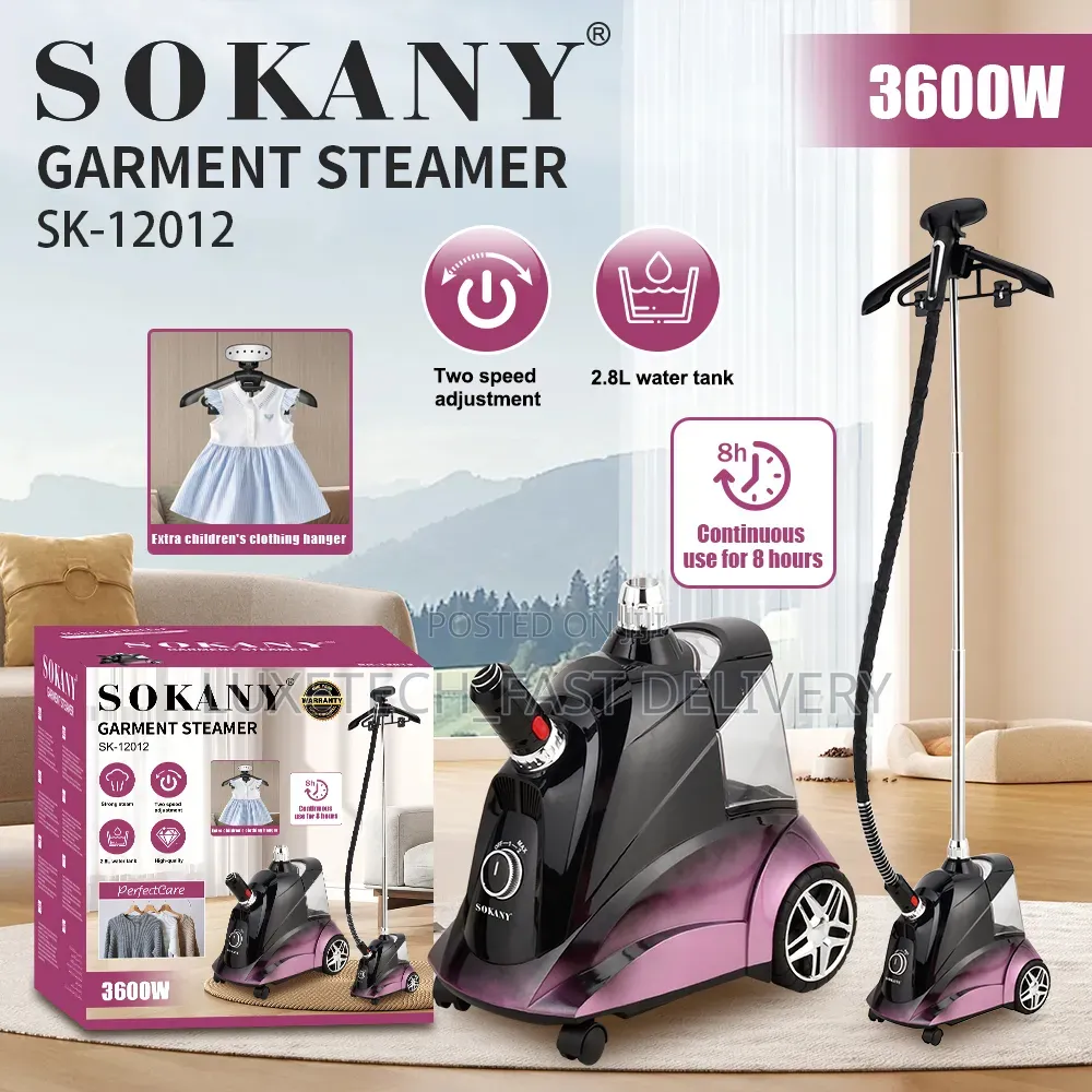Sokany SK-12012 Garment Steamer 3600W – 2.8L Standing Fabric Steamer
