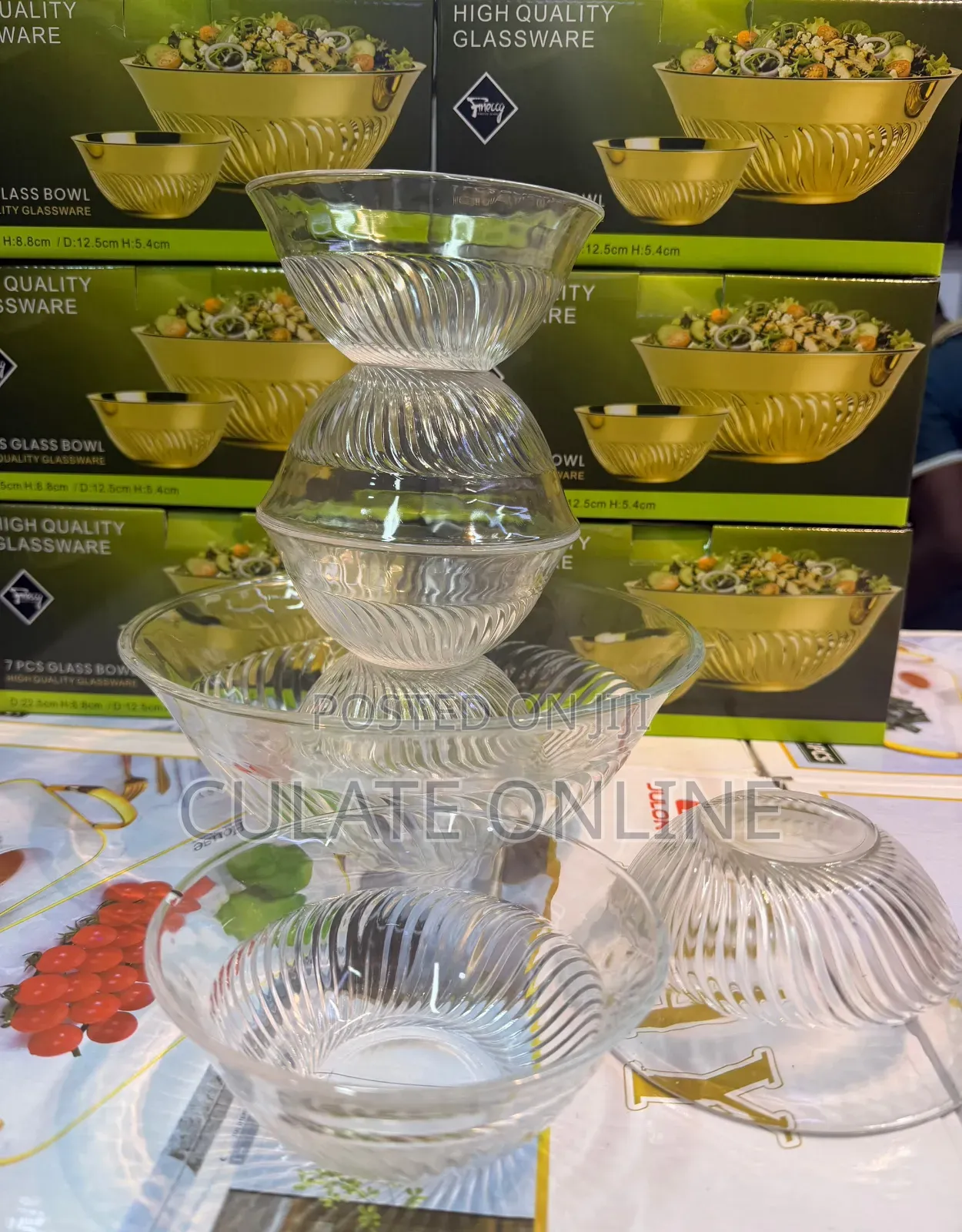 7pcs Glass Bowls Set / Set Ya Bakuli Za Kioo