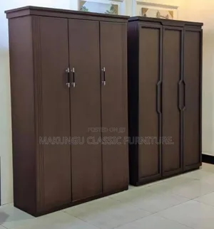 Simple Wardrobe Milango Mitatu Rangi Brown