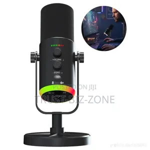 USB RGB Wireless Daynamic Microphone 2IN1