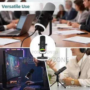USB RGB Wireless Daynamic Microphone 2IN1