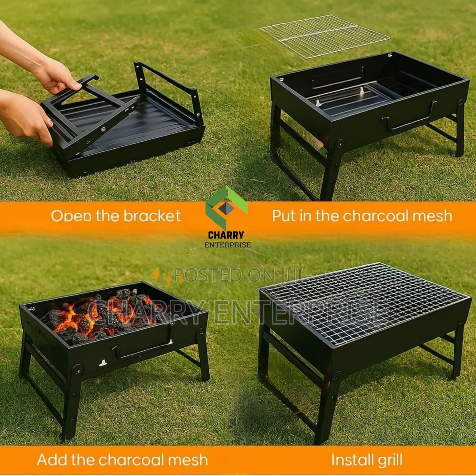 Portable Berbeque Charcoal Grill for Home Use or Outdoor