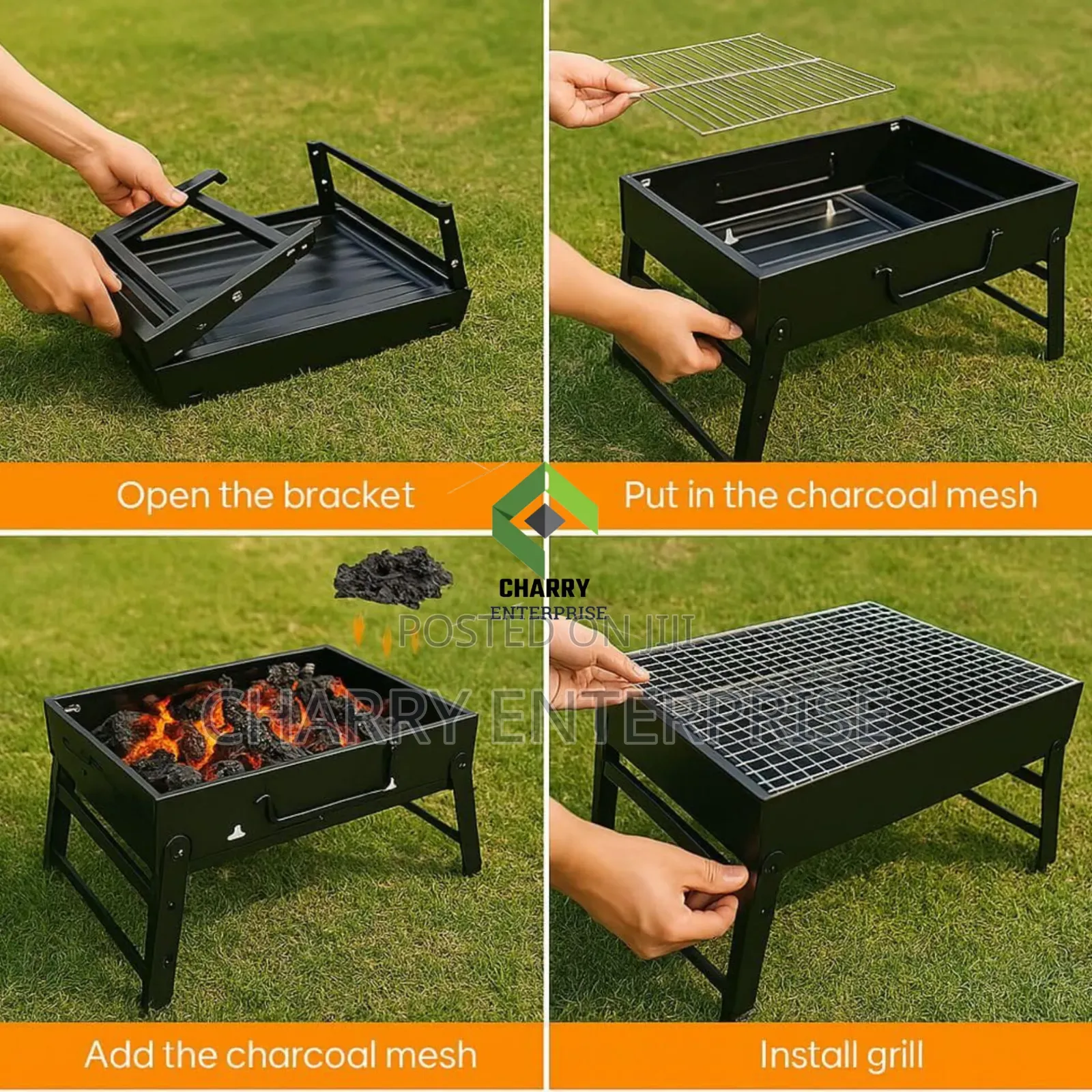 Portable Berbeque Charcoal Grill for Home Use or Outdoor