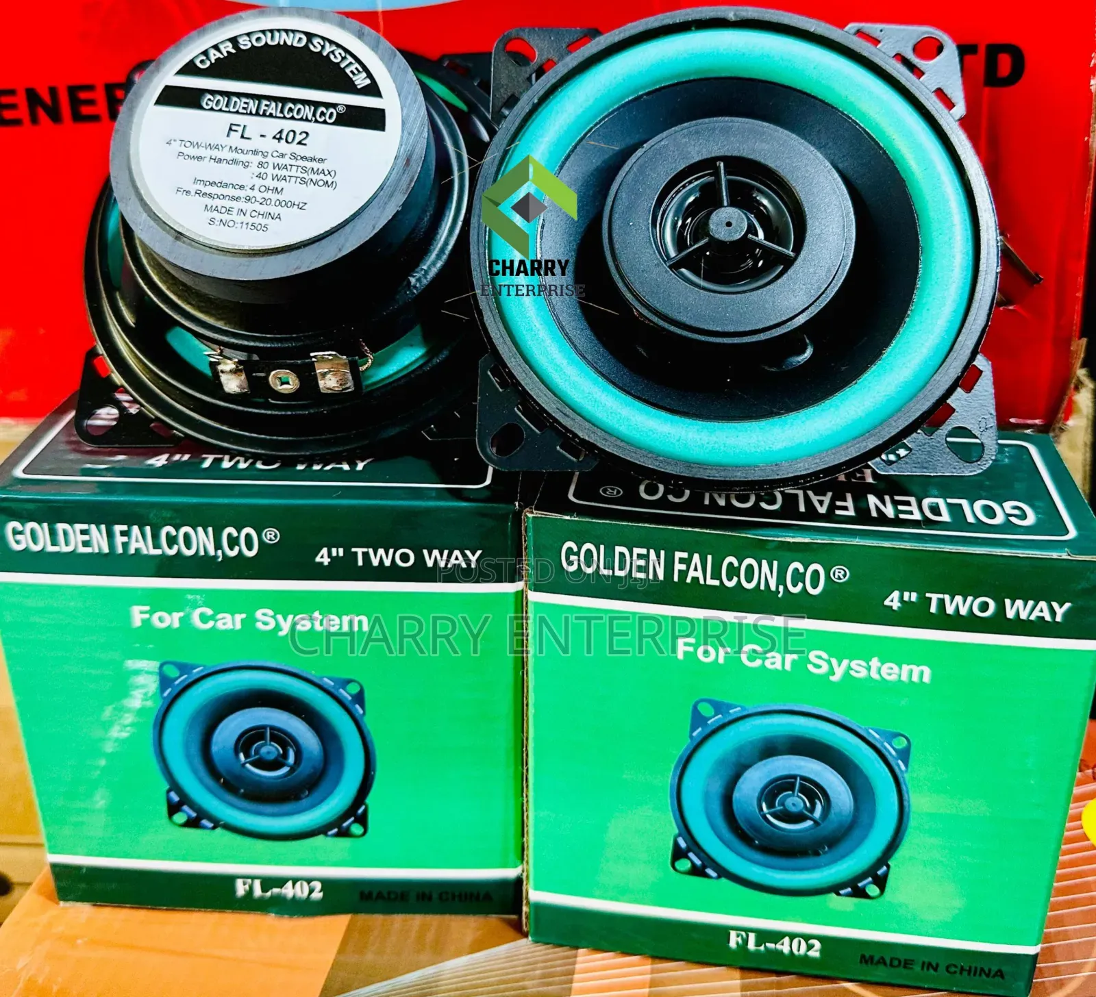 GOLDEN FALCON Two Way Mounting Car Speaker Inch 5” Yenye Tweeter 140W