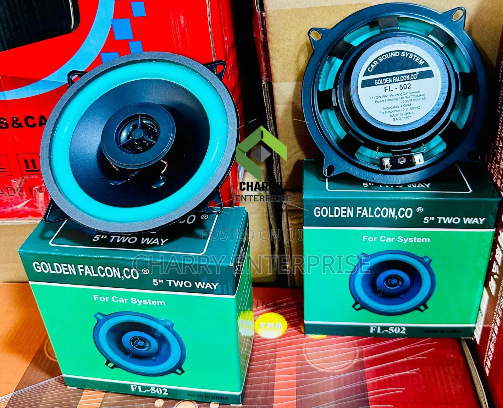 GOLDEN FALCON Two Way Mounting Car Speaker Inch 5” Yenye Tweeter 140W