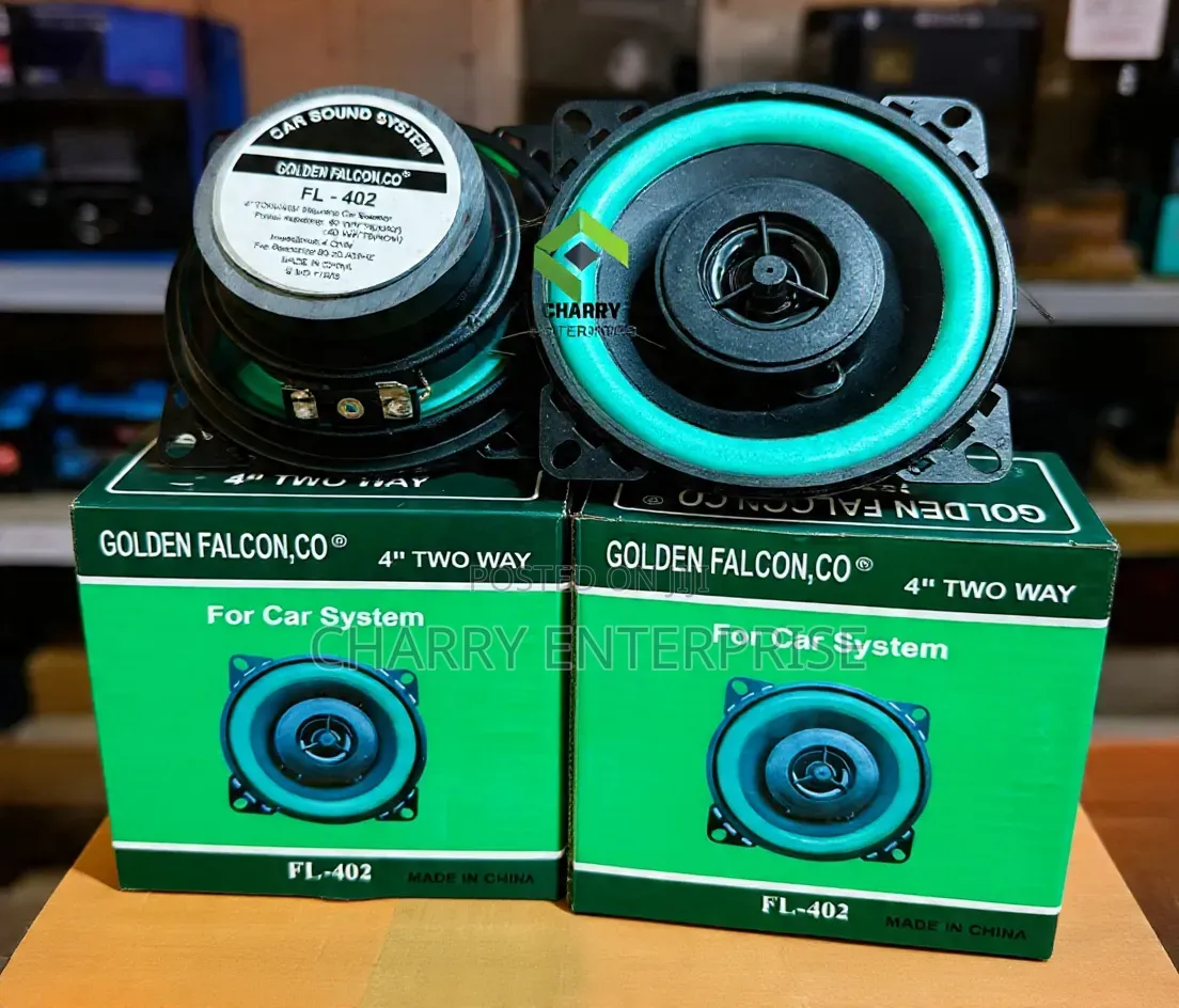 GOLDEN FALCON Car Sound Speaker System 80W Inch 4 Two Way Ina Tweeter