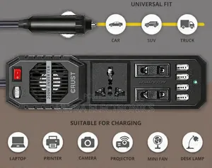 Universal Fit 200w Car Power Inverter for Printer, Laptop Mini Fan Etc