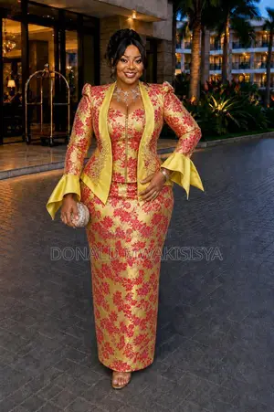 2pcs Damask Luxury Set - Skirt + Top