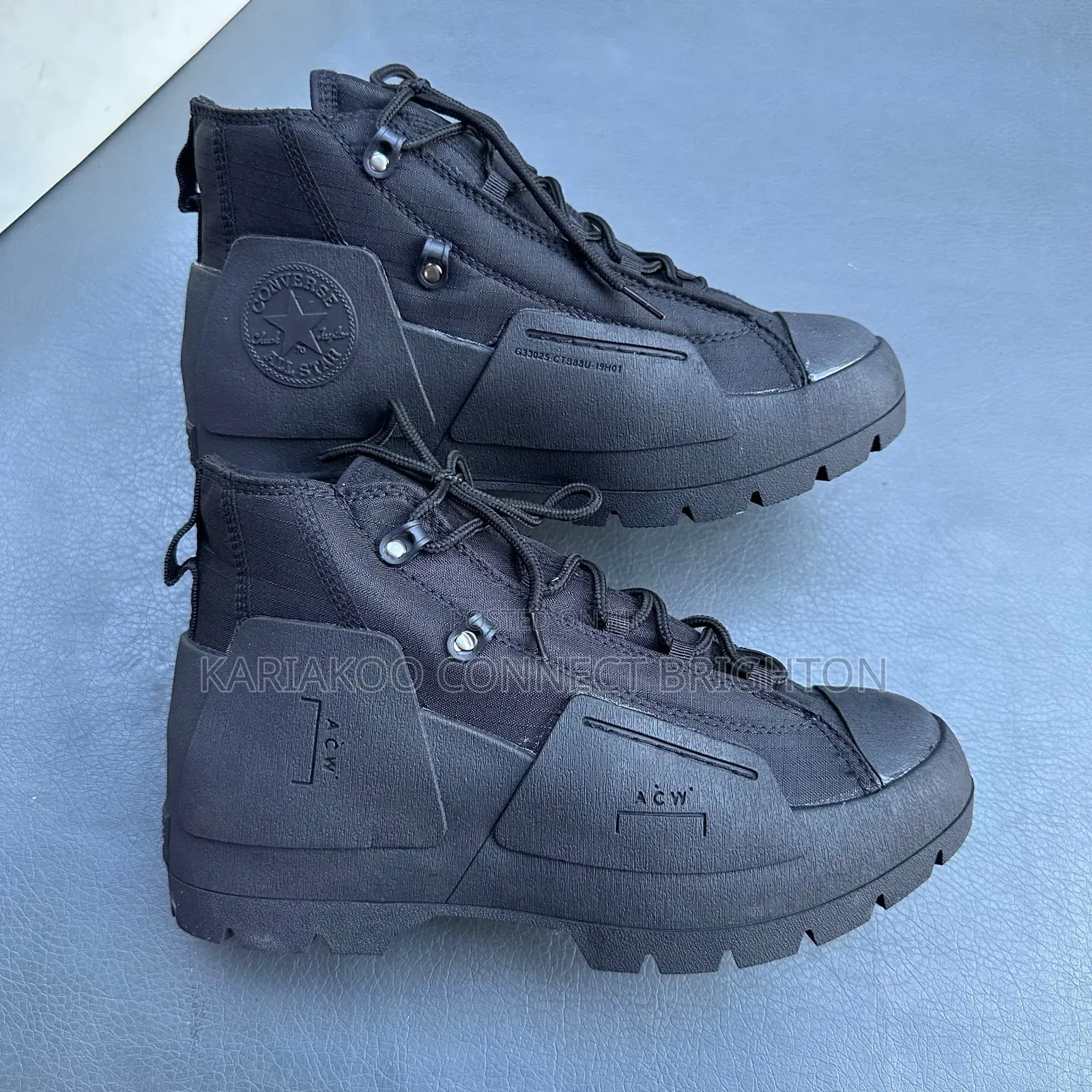 Black High-Top Utility Sneakers