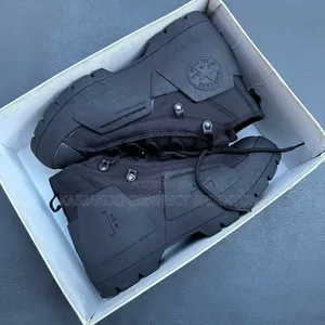 Black High-Top Utility Sneakers