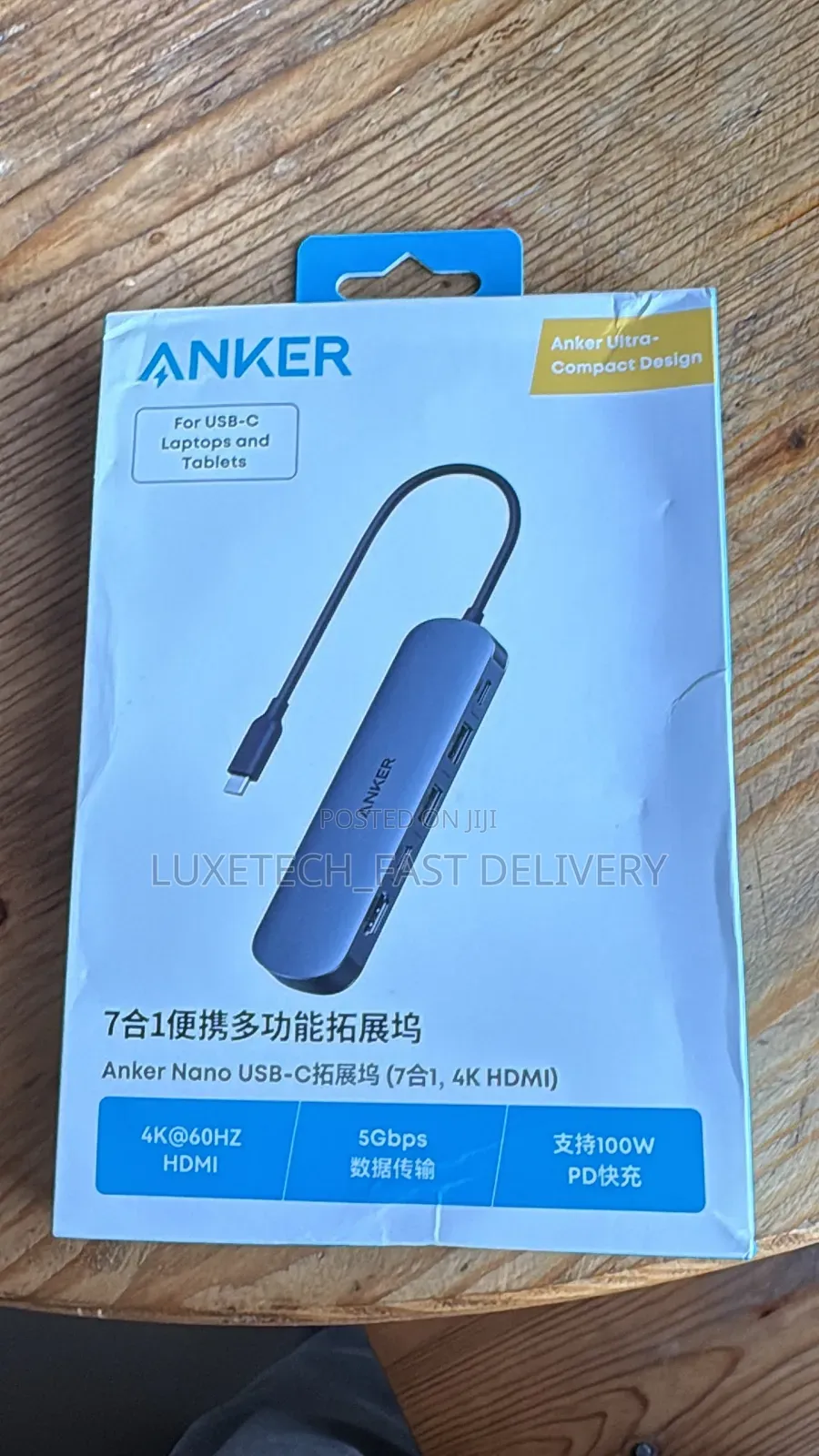Original Anker Nano USB-C Hub 7-in-1, UHD HDMI Multi-Port Adapter