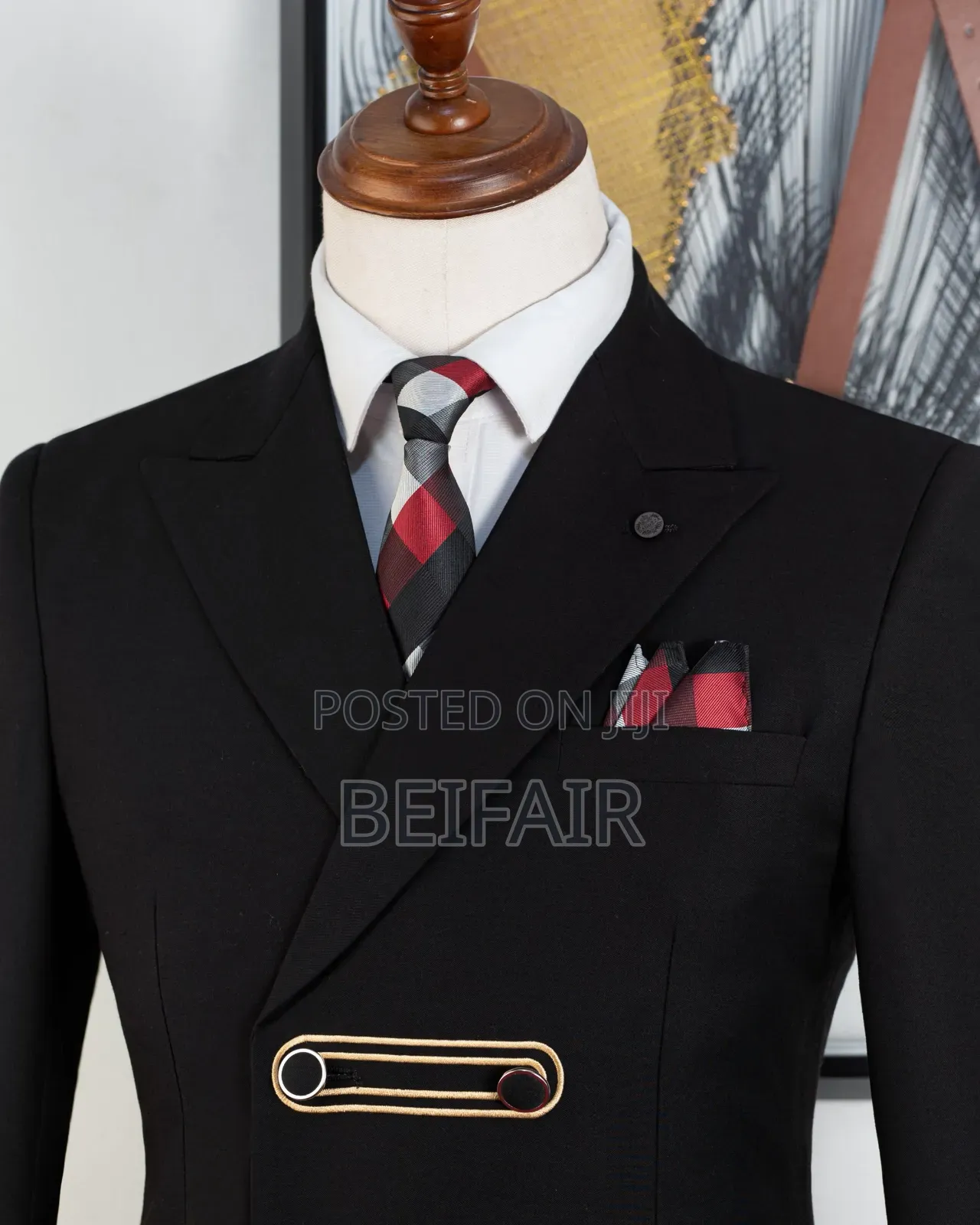 New Stylish Black Suit | Gold Buttons