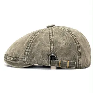 NEWBOY FLAT CAPS FEATURING AN 8-Panel Design and Adjustable Side Strap