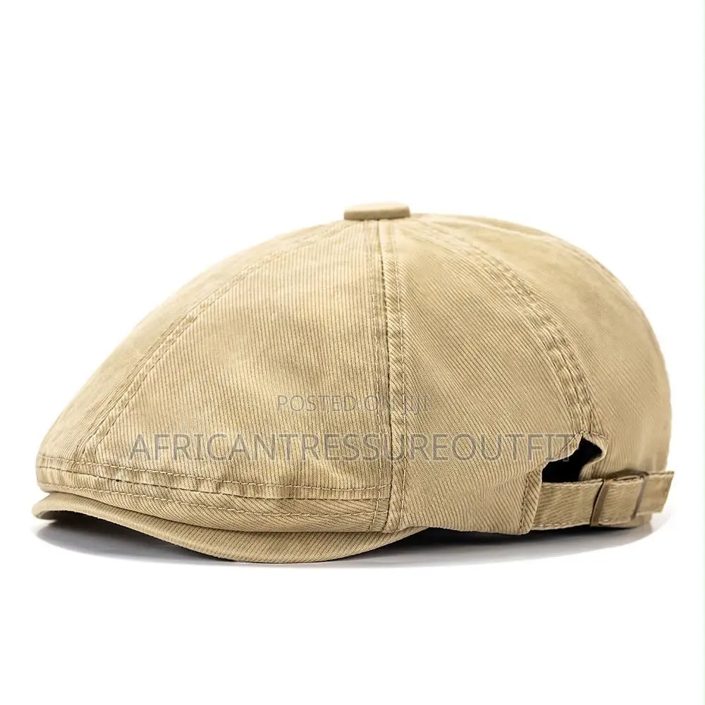 NEWBOY FLAT CAPS FEATURING AN 8-Panel Design and Adjustable Side Strap