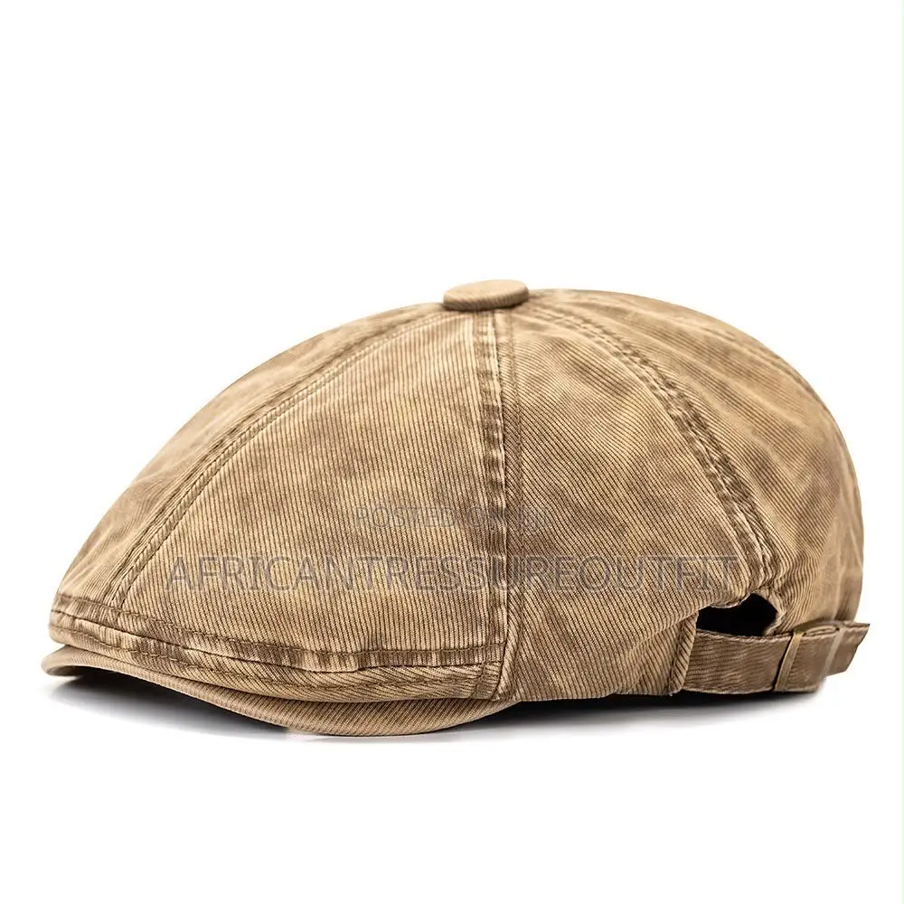 NEWBOY FLAT CAPS FEATURING AN 8-Panel Design and Adjustable Side Strap