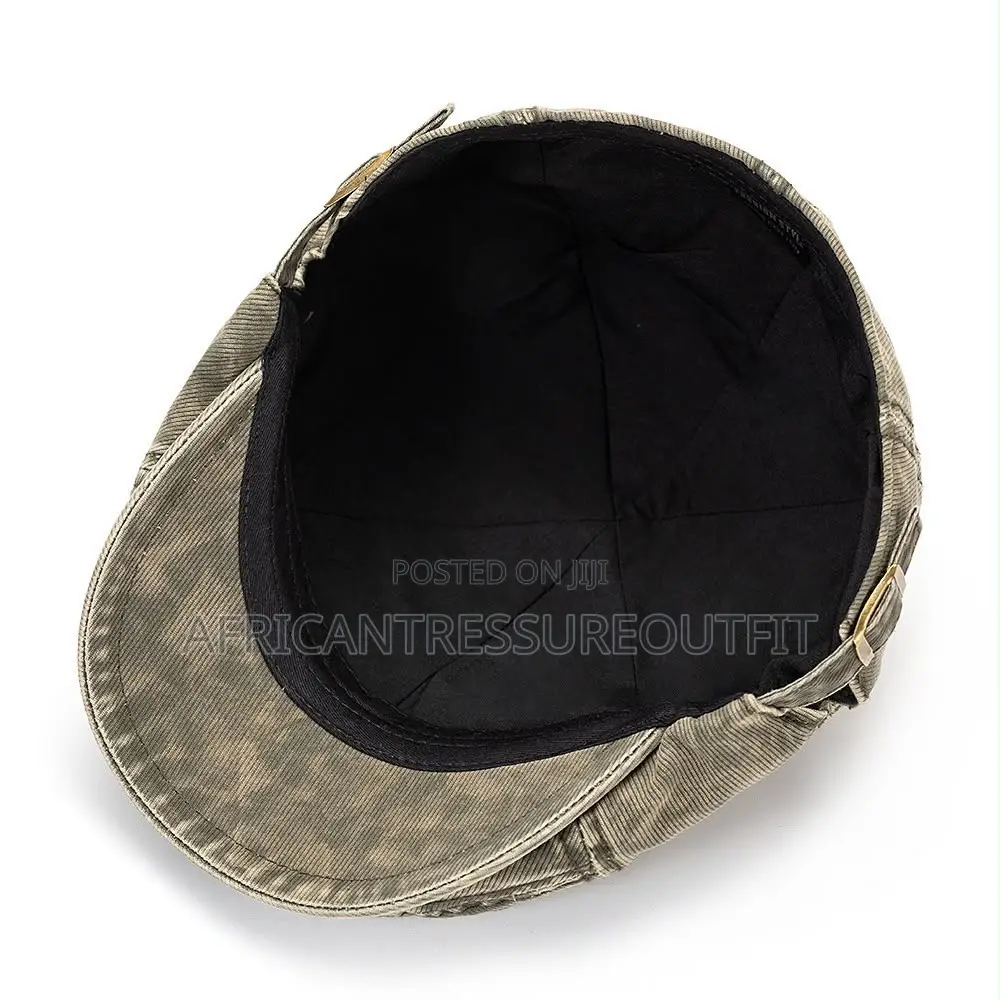 NEWBOY FLAT CAPS FEATURING AN 8-Panel Design and Adjustable Side Strap
