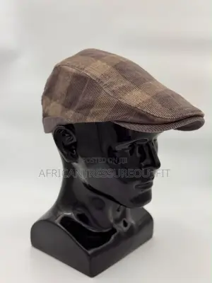Corduroy Flat Caps Featuring a Classic Checkered Pattern