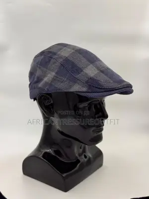 Corduroy Flat Caps Featuring a Classic Checkered Pattern