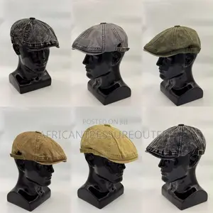 Newboy Denim Flatcaps With Emroidered Script Logo